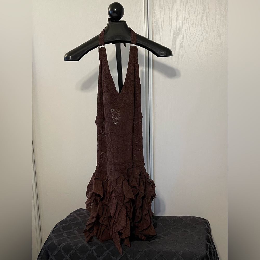 NWOT MISS BE by EMMANUELLE BLANC Lacy Halter Dress!🥀 - Picture 5 of 15